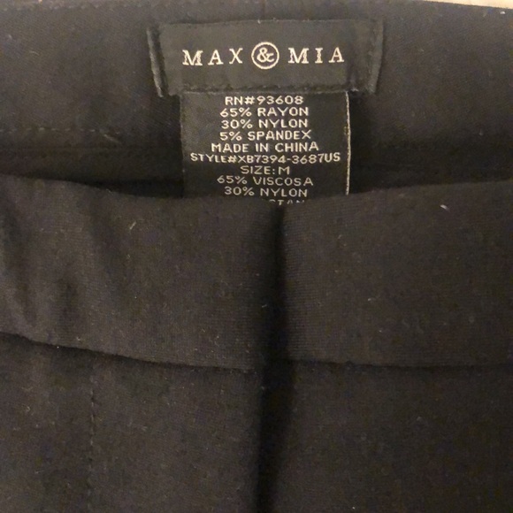 Black Max Mia Cropped Dress Pants size 8 - Picture 2 of 3